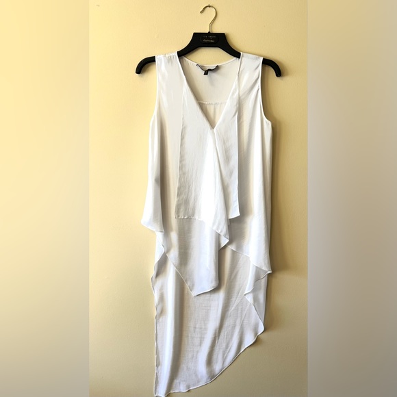 BCBG Maxazria white asymmetrical top - Picture 2 of 5
